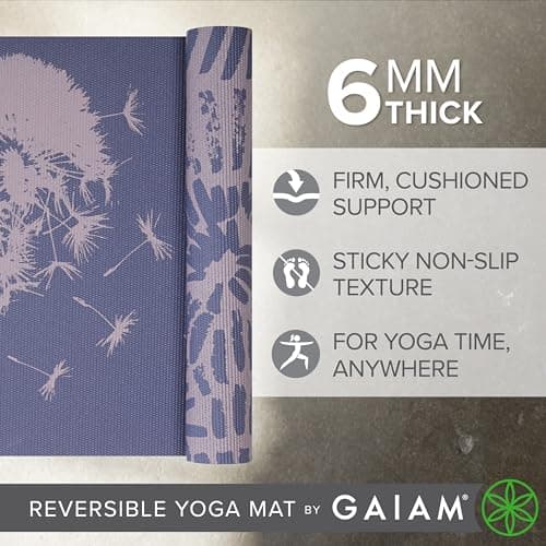 Gaiam Yoga Mat Premium Reversible 6mm thumbnail 3