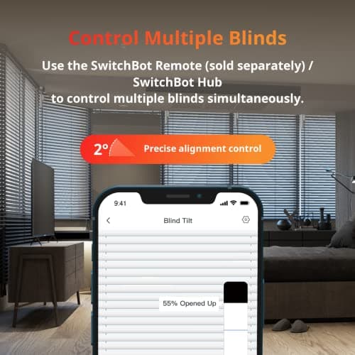 SwitchBot Smart Motorized Blinds Kit — 3-Pack with WiFi Bridge thumbnail 5