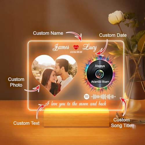 Custom Spotify Glass Art Plaque with Scannable Code thumbnail 3