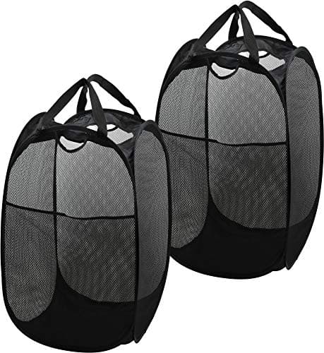 Simple Houseware Mesh Pop-Up Laundry Hamper with Side Pocket thumbnail 2