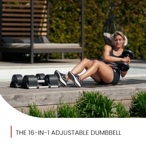 NÜOBELL 80 lb Adjustable Dumbbells (Pair) thumbnail 3