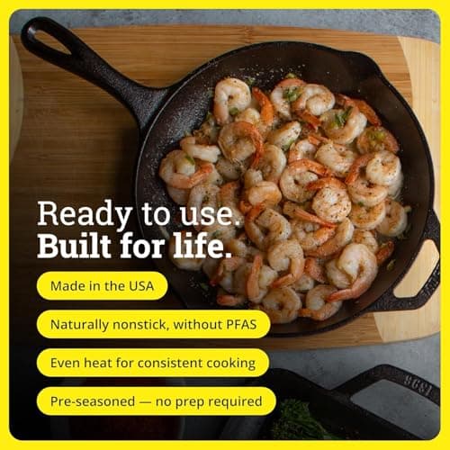 Lodge 10.25-Inch Pre-Seasoned Cast Iron Skillet (L8SK3) thumbnail 5