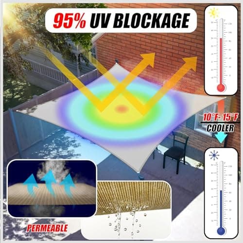 Colourtree 16' x 20' Rectangle Sun Shade Sail ATPR1620 thumbnail 3