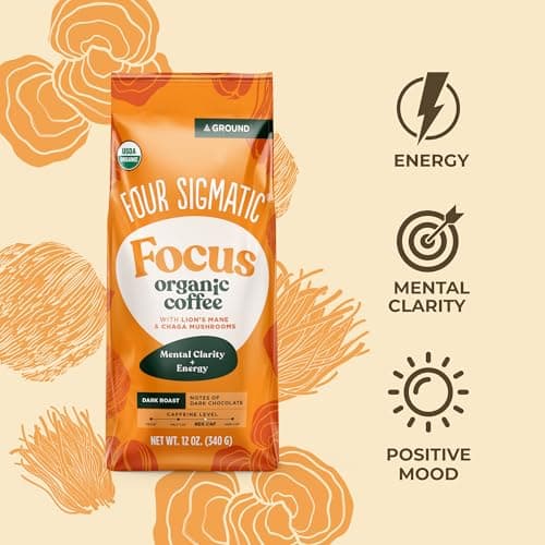Four Sigmatic Focus Mushroom Coffee (Ground, 12 oz) thumbnail 3