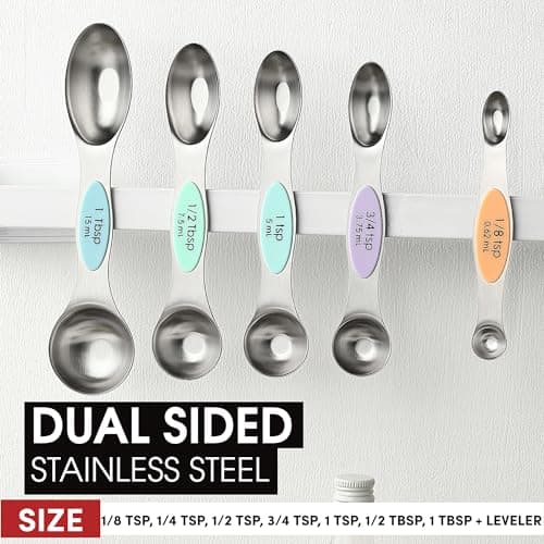 Spring Chef Magnetic Measuring Spoons Set of 8 with Leveler thumbnail 3