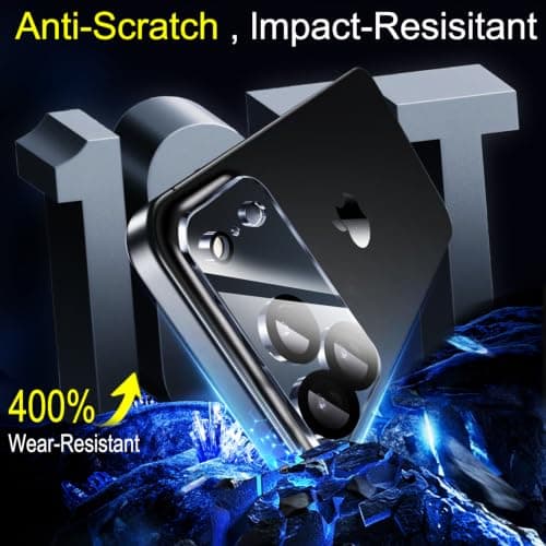 Ferilinso 4 Pack Camera Lens Protector for iPhone 18 Pro, Individual Tempered Glass Rings thumbnail 2