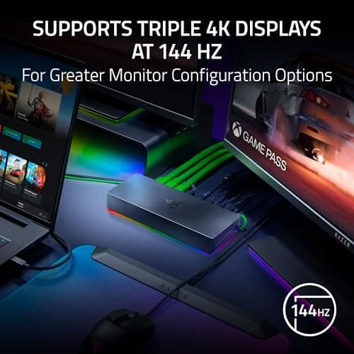 Razer Thunderbolt 5 Dock Chroma, 11 Ports + M.2 SSD Slot, Black thumbnail 5