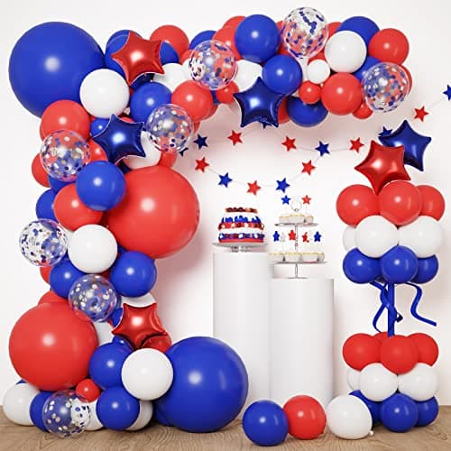 JeVenis Red White Blue Balloon Garland Kit - image 1