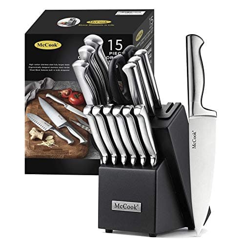 McCook® Knife Sets, German Stainless Steel Knife Block Sets with Built