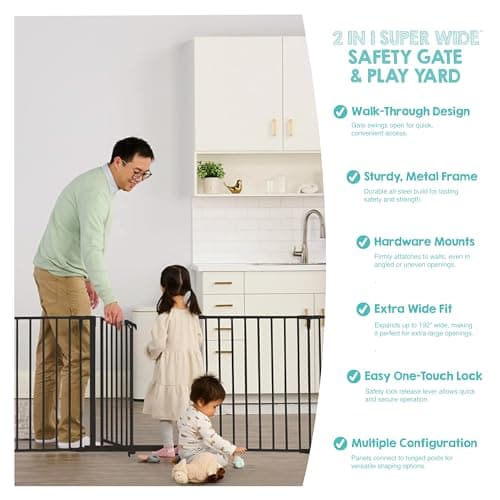 Regalo 192-Inch Super Wide Gate and Play Yard thumbnail 4
