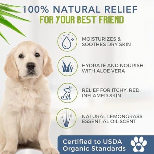 4-Legger USDA Certified Organic Dog Shampoo, Lemongrass & Aloe thumbnail 3