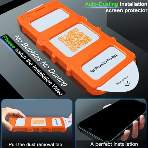 IMBZBK Privacy Screen Protector for iPhone 18 Pro Max, 3+3 Pack with Camera Lens Protectors thumbnail 3