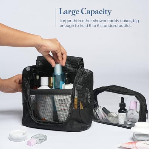 Vena Mesh Shower Caddy Tote with Hook thumbnail 4