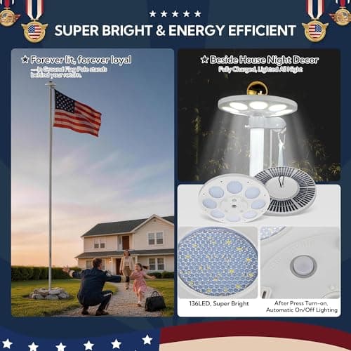 Yescom 25ft Sectional Aluminum Flag Pole Kit thumbnail 2
