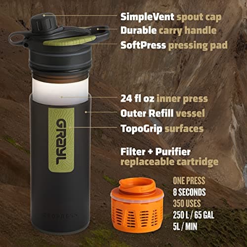 GRAYL GeoPress Water Purifier Bottle (24 oz) thumbnail 4