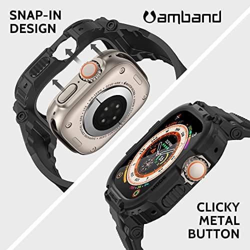 amBand Band + Case + Screen Protector for Apple Watch Ultra 4/3/2/1 49mm, M1 Sport thumbnail 5