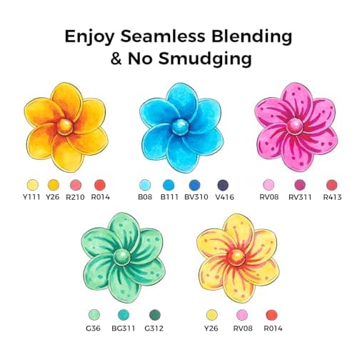 Ohuhu Alcohol Markers Brush Tip, 72-Color Honolulu Set thumbnail 3