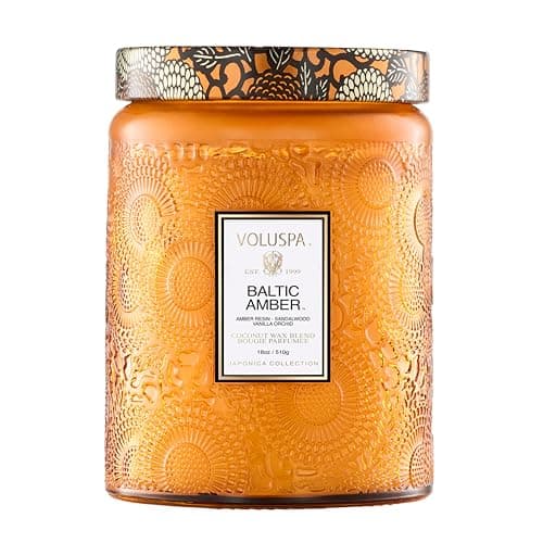 Voluspa Baltic Amber Large Glass Jar Candle (18 oz) - image 1