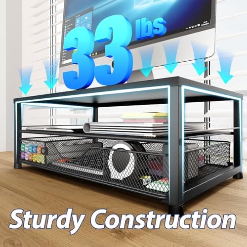 OPNICE Desk Accessories with 2 Pen Holders, 4-Tier Paper Organizer for Office Supplies thumbnail 5