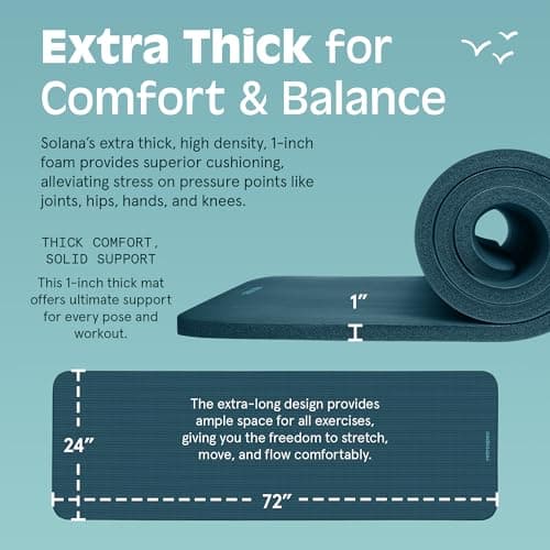Retrospec Solana Yoga Mat 1 Inch thumbnail 3