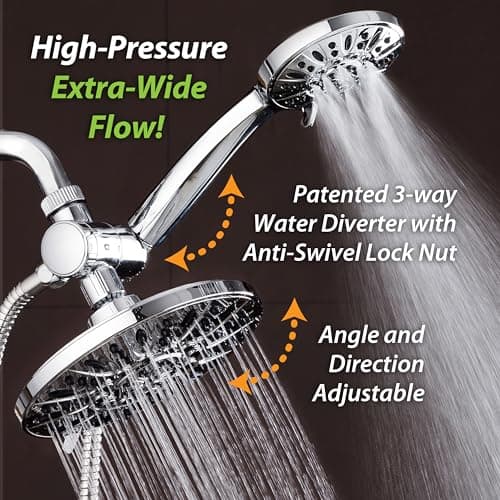AquaDance 7" Premium High Pressure 3-Way Rainfall Combo thumbnail 4