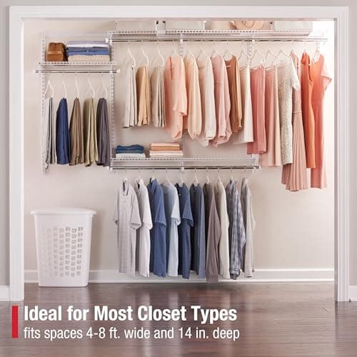 Rubbermaid Configurations Custom Closet Kit 4-8 Ft. (White) thumbnail 2