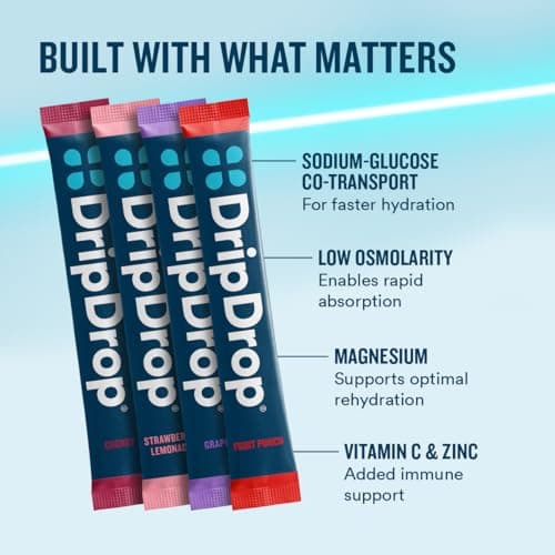 DripDrop ORS Hydration Drink Mix (Variety Pack, 32 Sticks) thumbnail 4