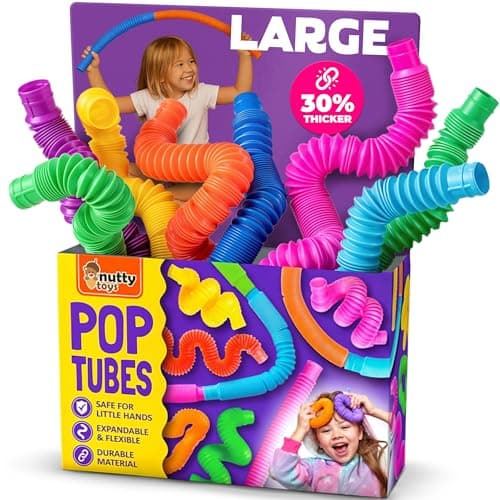 Nutty Toys Pop Tubes Sensory Toys 8-Pack - image 1