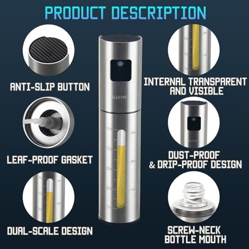 Gafiwa Olive Oil Sprayer Stainless Steel thumbnail 3