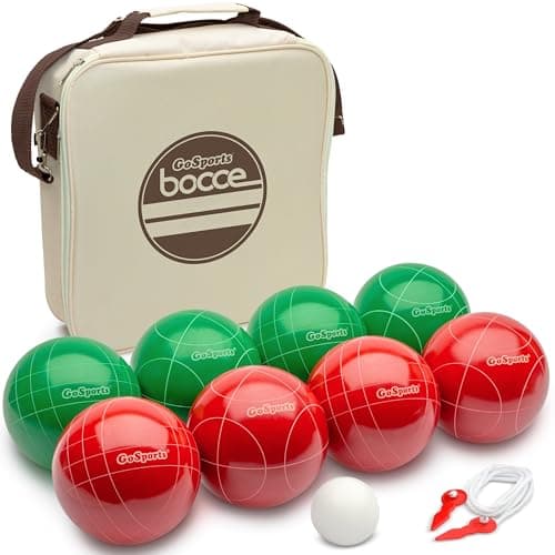 GoSports 100mm Tournament Bocce Ball Set with Pallino, Case, and Measuring Rope - image 1