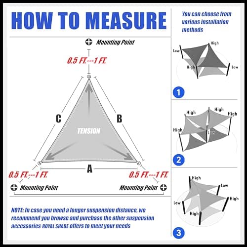 Sunshade Depot 18' x 18' x 18' Triangle Heavy Duty Sun Shade Sail thumbnail 2