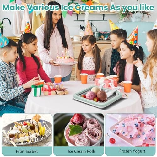 XTQINJIN Rolled Ice Cream Maker Stainless Steel Pan thumbnail 5