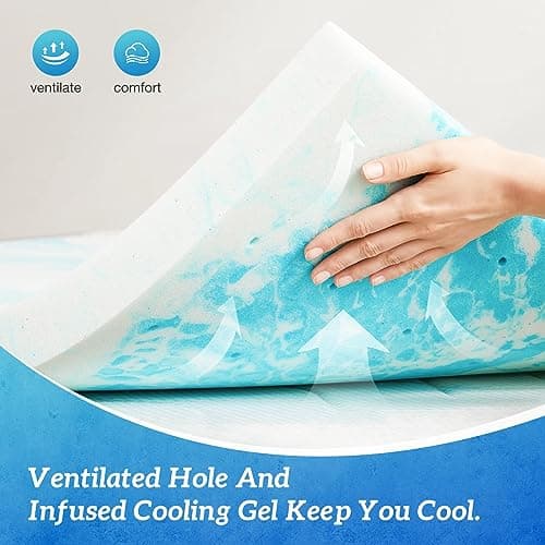 Sweetnight 4-Inch Cooling Gel Memory Foam Topper thumbnail 4