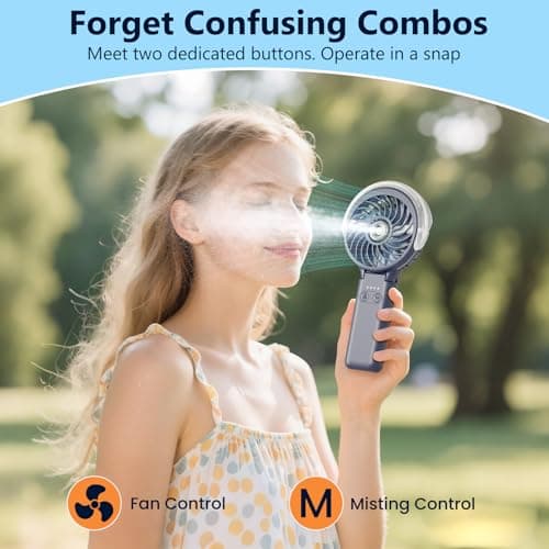 HandFan Misting Handheld Fan with Lanyard thumbnail 4
