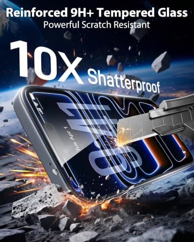 Mkeke 3 Pack Screen Protector for iPhone 18 Pro Max, 9H+ Tempered Glass thumbnail 2