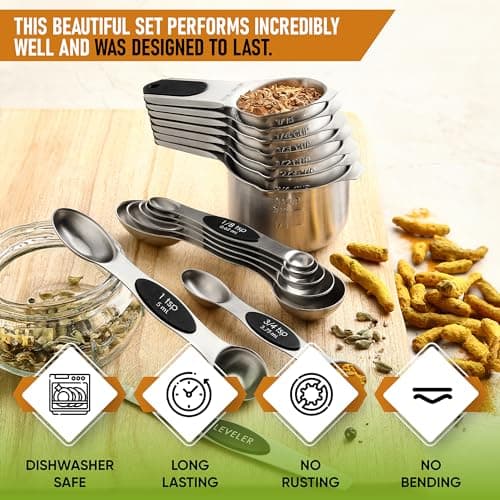 Spring Chef Magnetic Measuring Cups and Spoons Set of 15 thumbnail 2