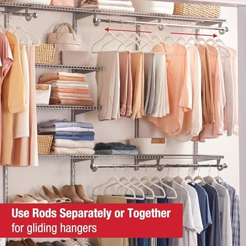 Rubbermaid Configurations Deluxe Custom Closet Kit 4-8 Ft. (Titanium) thumbnail 4