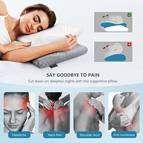 ZAMAT Adjustable Cervical Memory Foam Pillow thumbnail 2