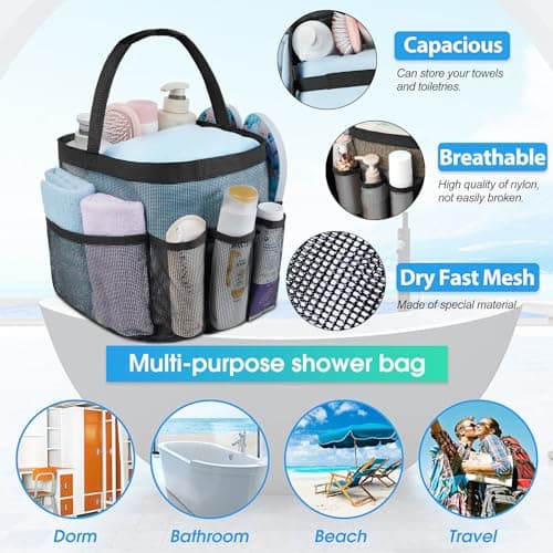 Attmu Mesh Shower Caddy Portable for College Dorm thumbnail 2