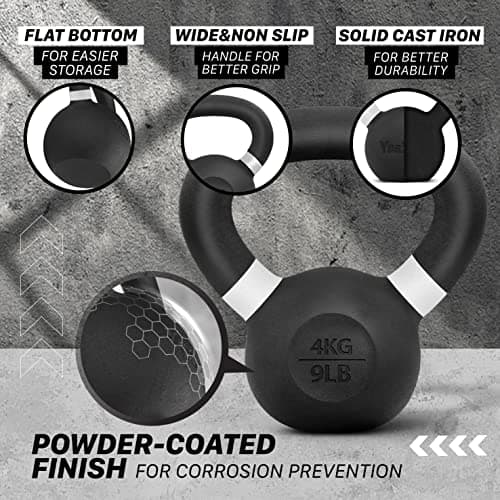 Yes4All Powder Coated Kettlebell thumbnail 3