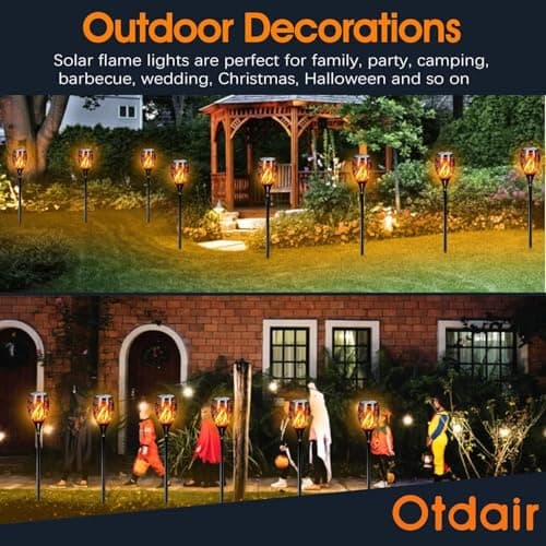 GIGALUMI Solar Tiki Torches with Flickering Flame (8-Pack) thumbnail 5