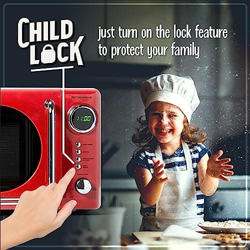 Nostalgia RMO4RR Retro 0.7 Cu Ft 700W Countertop Microwave thumbnail 4