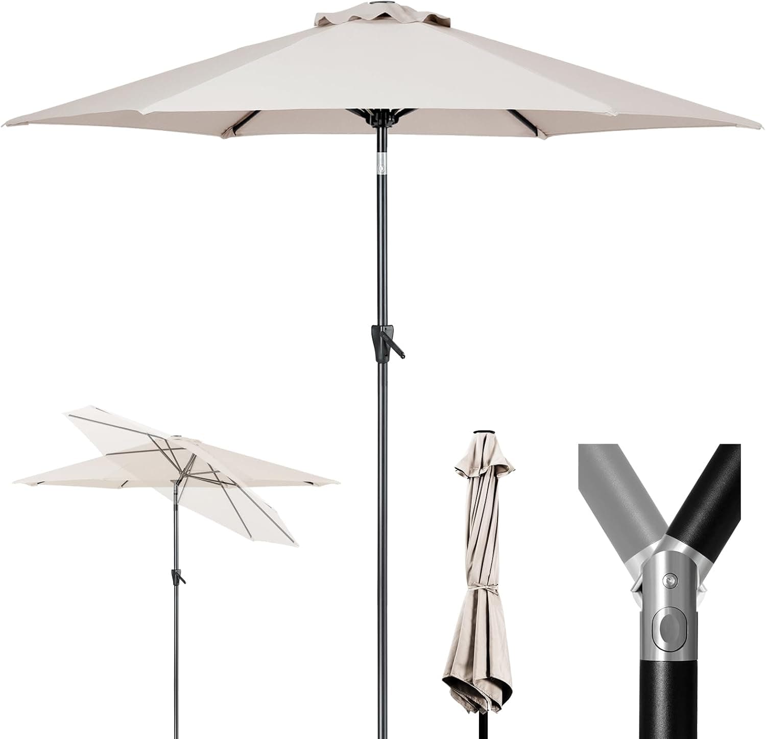 Tempera 9 Ft Outdoor Market Patio Umbrella
