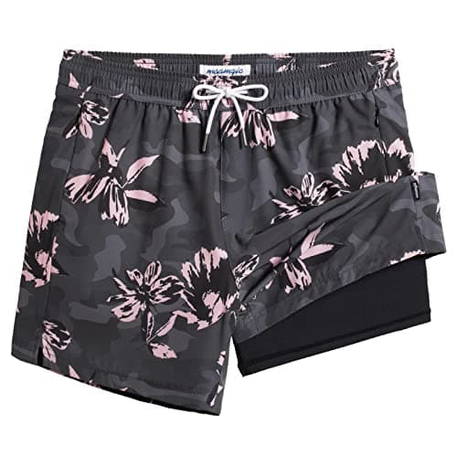 maamgic Men's Swim Trunks 5" with Compression Liner - image 1