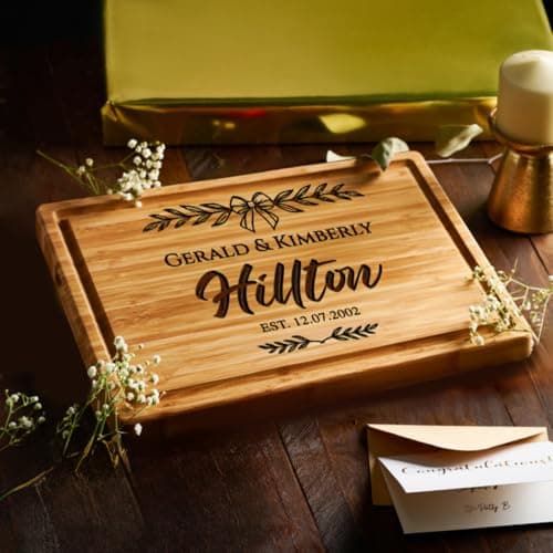Personalized Wooden Cutting Board with Family Name Engraving thumbnail 5