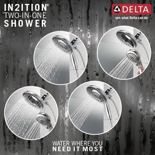 Delta Faucet 5-Spray In2ition 2-in-1 Dual Shower Head thumbnail 5