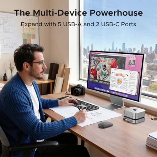 UGREEN Mac mini Dock and Stand with NVMe SSD Enclosure for M6/M5 Pro/M4 thumbnail 5
