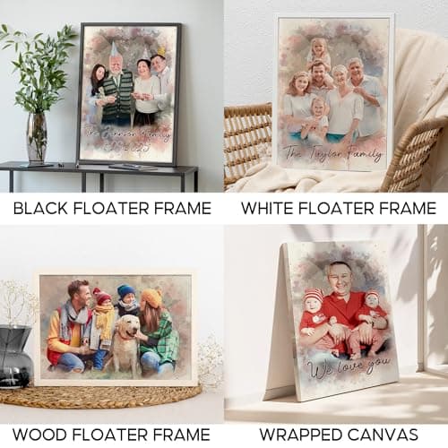 Personalized Canvas Print — Family Portrait Custom Illustration thumbnail 3