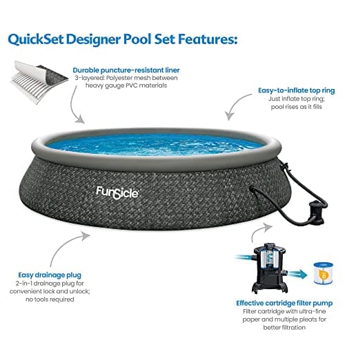 Funsicle 15ft x 36in QuickSet Inflatable Ring Top Pool thumbnail 3