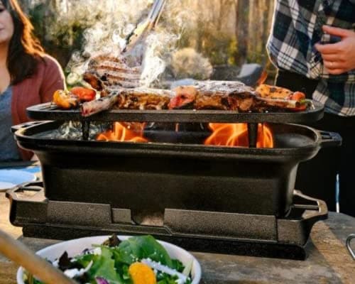 Lodge Sportsman's Pro Cast Iron Hibachi Grill thumbnail 4